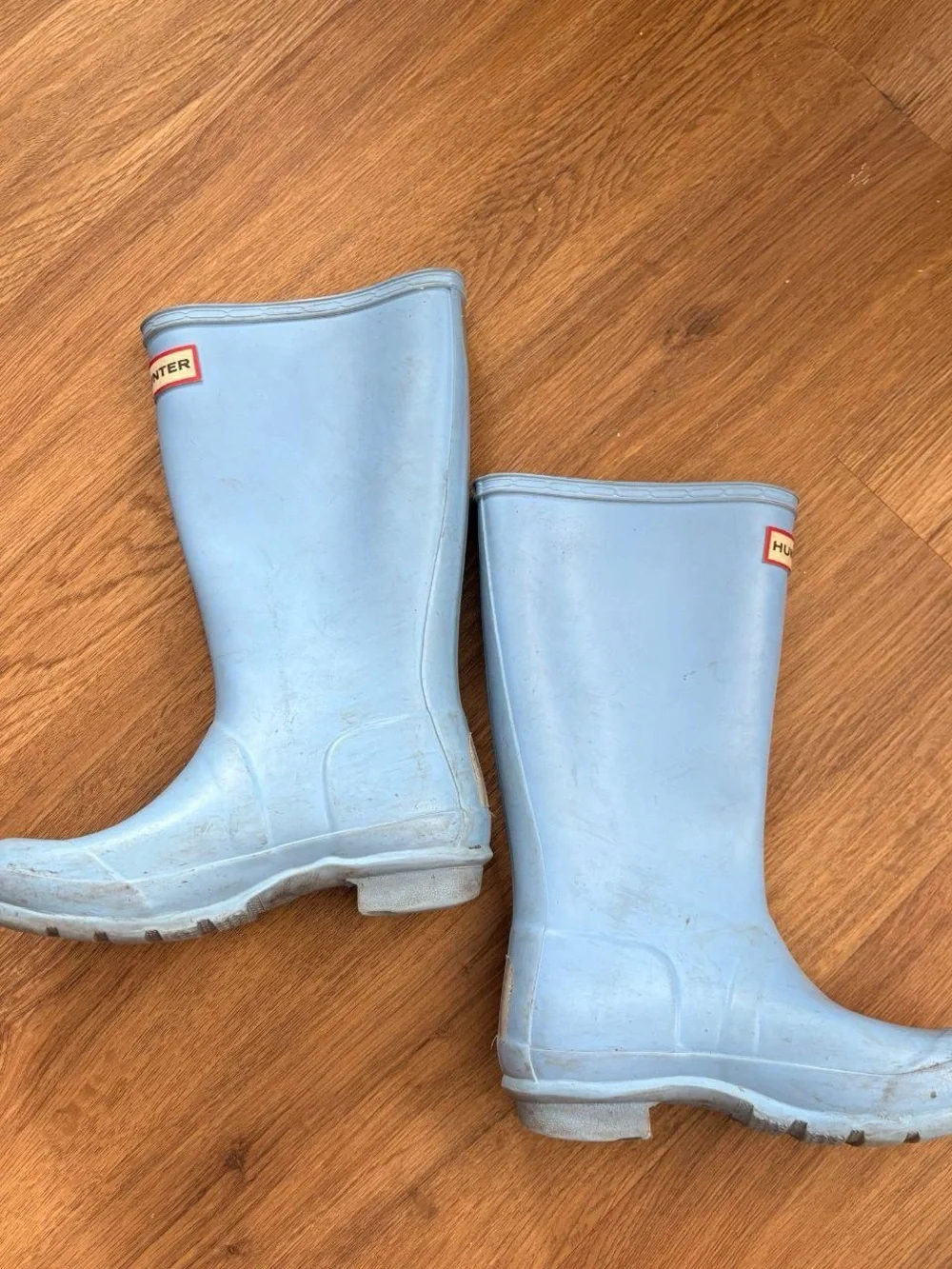 Hunter baby blue rain boots size US 3G